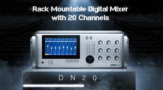 Монтируемый в стойку цифровой микшер с 20 каналами DN20