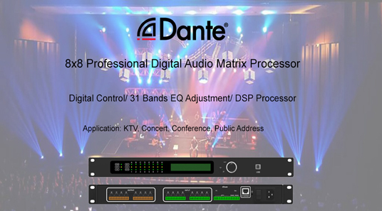 Аудио матричный процессор для Данте Protocol-DP8004